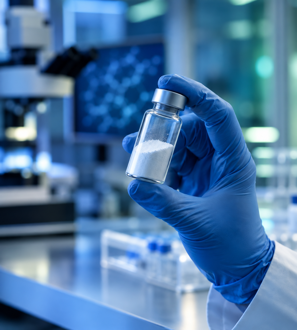 AltMat Energy scientist analysing sub-micron additive samples in the laboratory